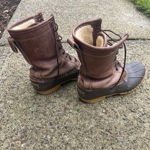 Sherpa lined Duck boots LL Bean